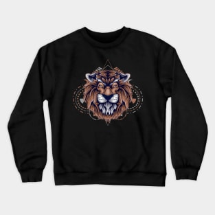 lion head front retro Crewneck Sweatshirt